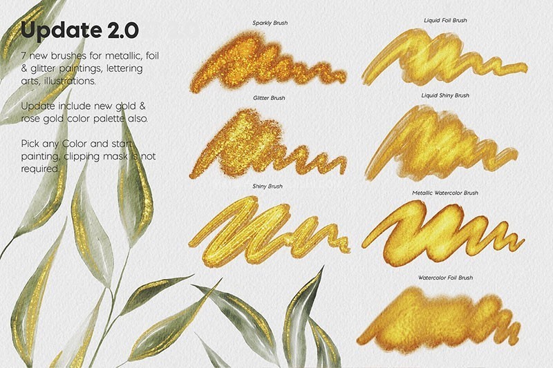 Procreate仿真水彩笔刷套装